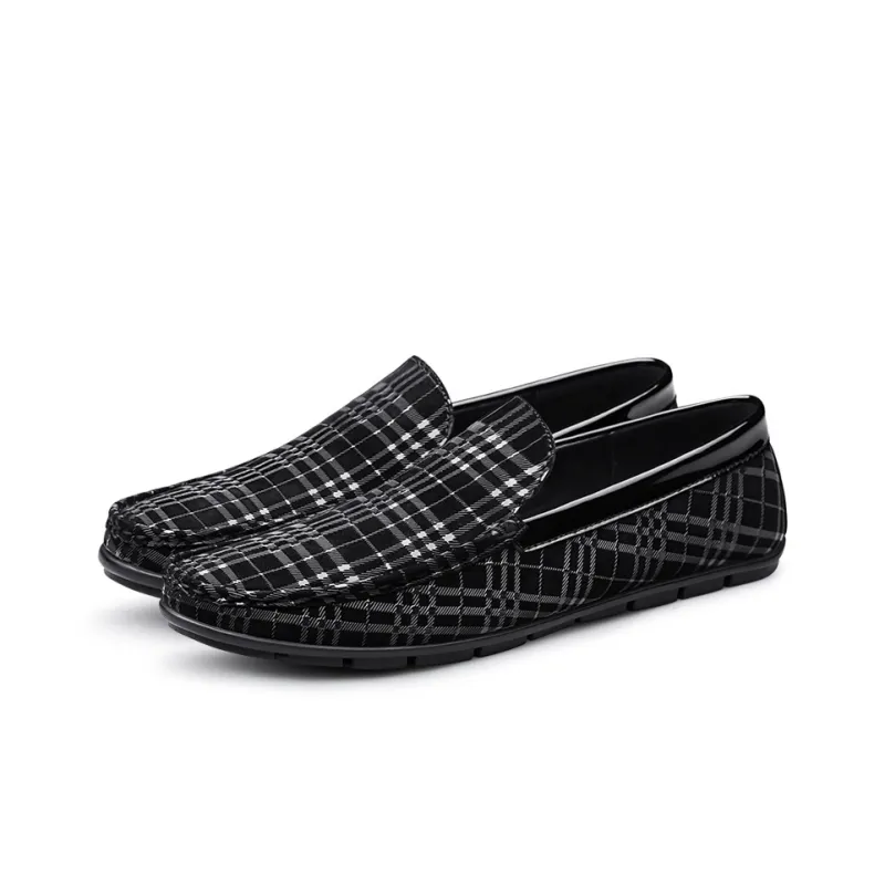 Mansion bull Gommino Loafers Unisex Black/Red-2