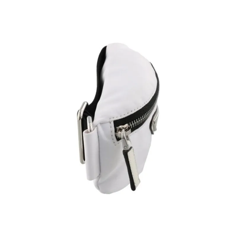 PRADA Nylon Coin Purses Wallets Men's White-3