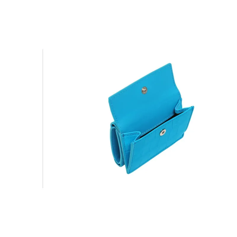 Furla Babylon Calfskin Card Holder Wallet Small Size Women's Blue-2