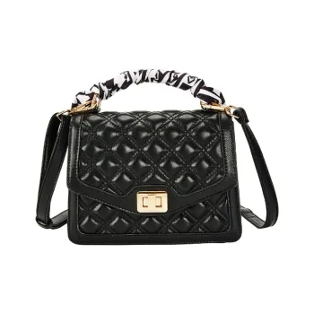 JANE KLAIN Synthetic Leather Small Square Bag, Shoulder Bag, Crossbody Bag, Handbag Regular Women's Black/White