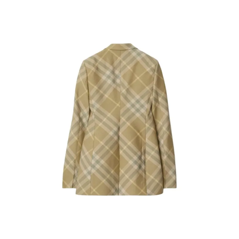 Burberry Checked Tailored Single Breasted Blazer-1