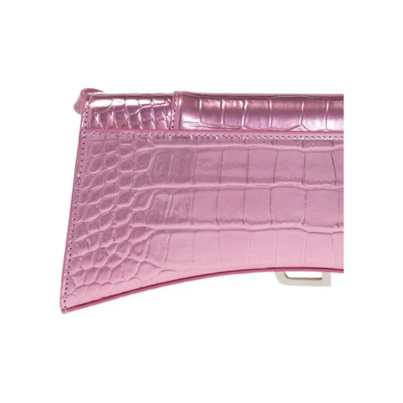 Balenciaga Hourglass Patent Leather Calfskin Lambskin Trim Hourglass Bag Crossbody Bag Shoulder Bag Women's-4