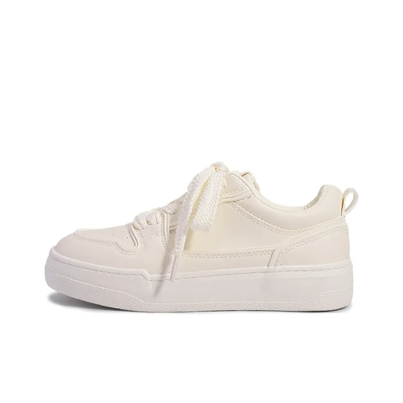 Miss Zhang Low-Top Skateboard Shoes Women's Beige Khaki-0