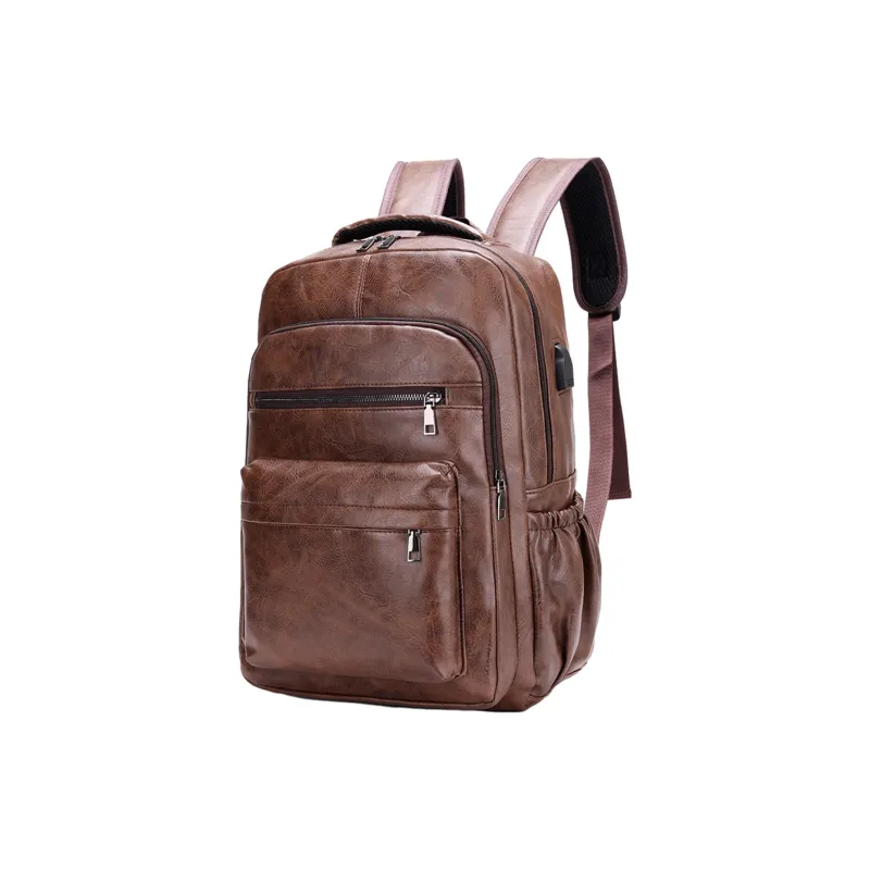 Slazenger PU Backpack Regular Unisex Black/Dark Brown/Light Brown-5