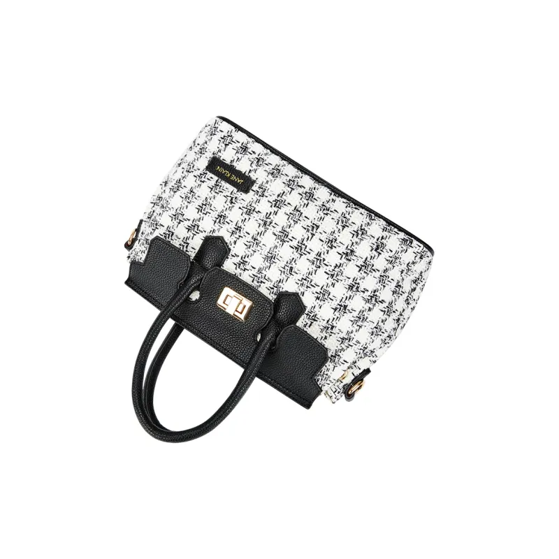 JANE KLAIN Fabric+Synthetic Leather Shoulder Bag Crossbody Bag Handbag Regular Women's Black/Red-2