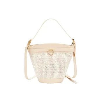 JANE KLAIN Synthetic Leather + Fabric Handbag Shoulder Bag Crossbody Bag Regular Women's Green/Apricot