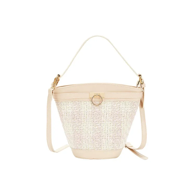 JANE KLAIN Synthetic Leather + Fabric Handbag Shoulder Bag Crossbody Bag Regular Women's Green/Apricot-0