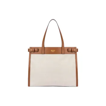 MOSCHINO Cotton Blend With Viscose Tote Bag, Shopping Bag, Shoulder Bag, Handbag Women's Ivory