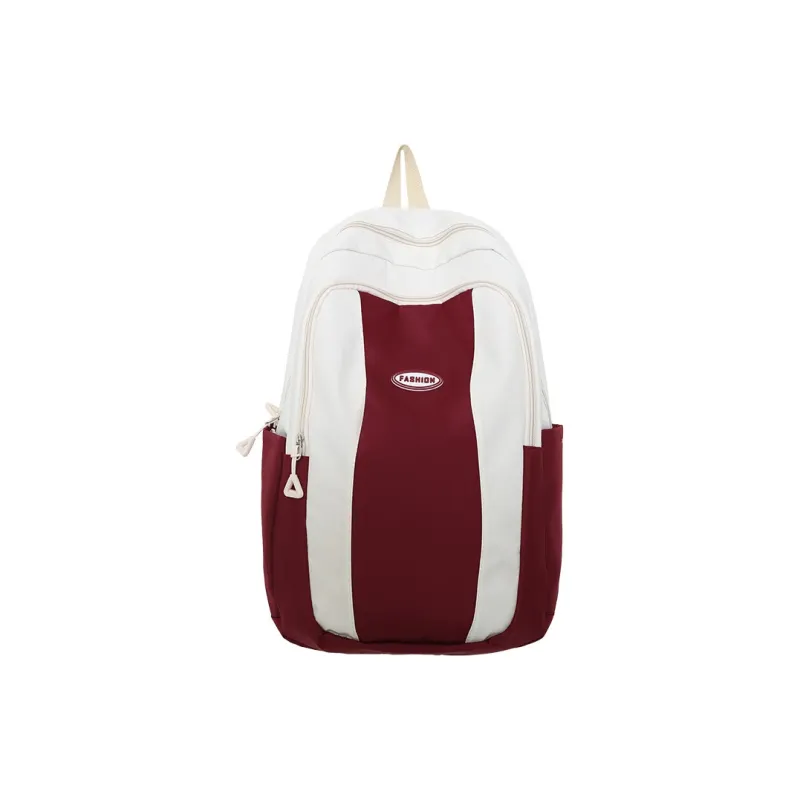 Techson Nylon Backpack Regular Unisex Black/Pink/Burgundy/Khaki-6