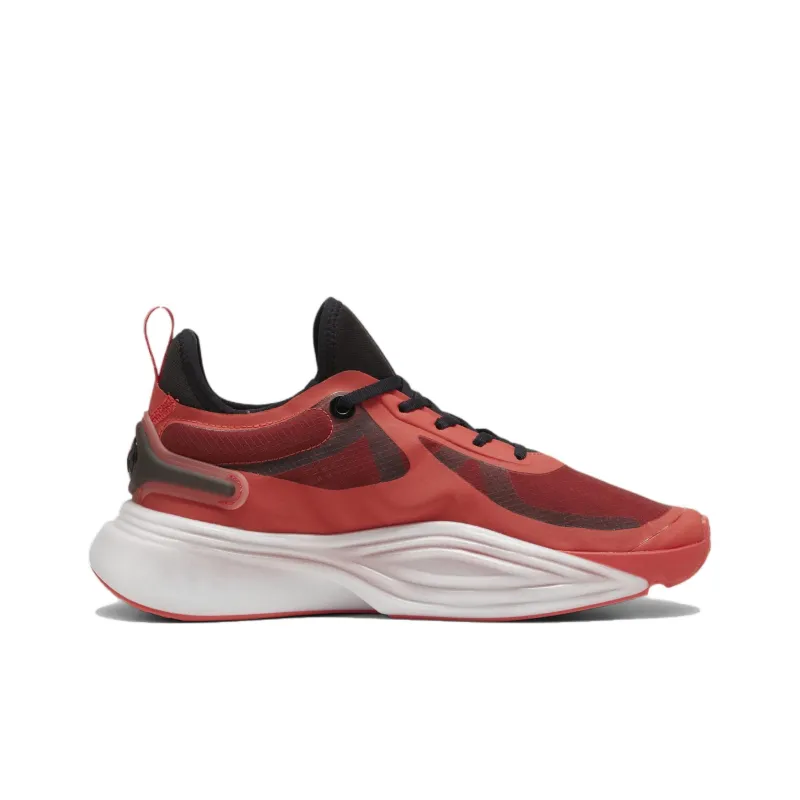 PUMA Pwr Nitro Slip Resistant Low Top Training Shoes Men's Red Black-1