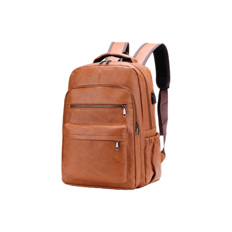 Slazenger PU Backpack Regular Unisex Black/Dark Brown/Light Brown-9