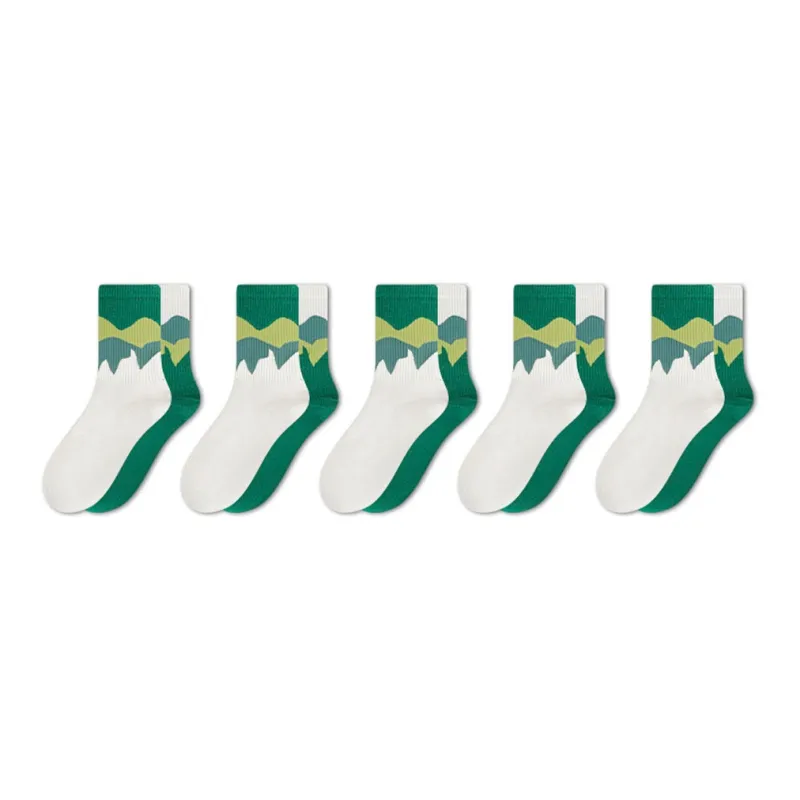 SALOATO Mid Calf Socks Women's 5 Pack-15