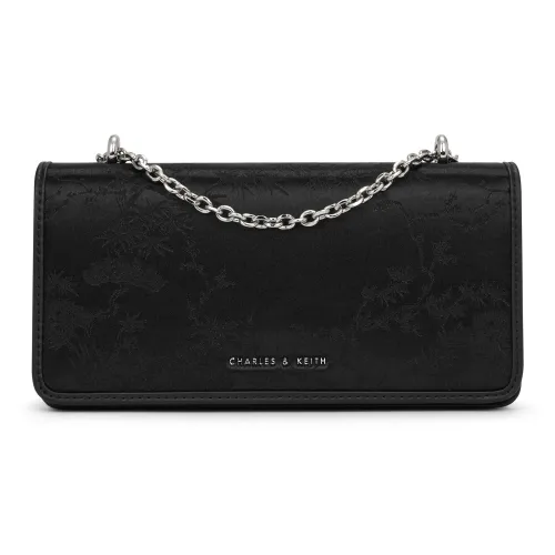CHARLES&KEITH Satin Chain Small Square Bag Small Size Women's Solid Color