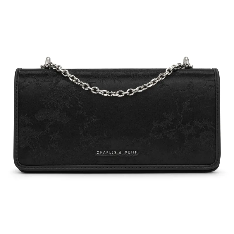 CHARLES&KEITH Satin Chain Small Square Bag Small Size Women's Solid Color-4