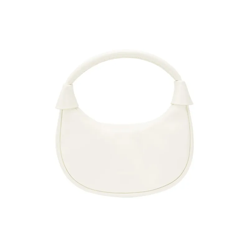 JANE KLAIN Synthetic Leather Crescent Bag Handbag Regular Women's White/Black-0