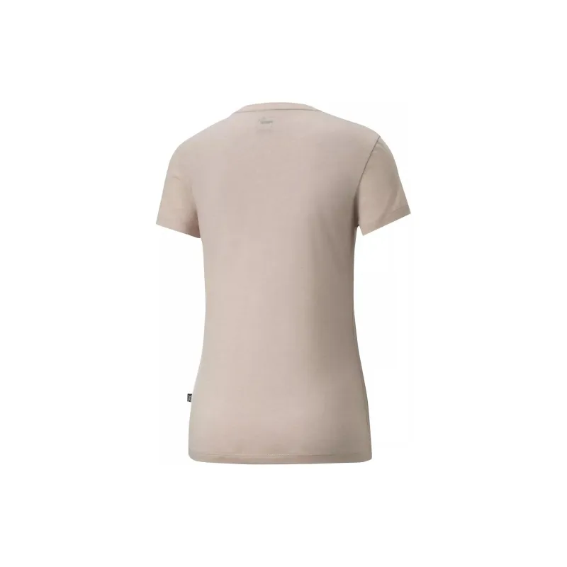 PUMA ESS LOGO HEATHER TEE ROSE QUARTZ T-Shirt Women's Pink-1