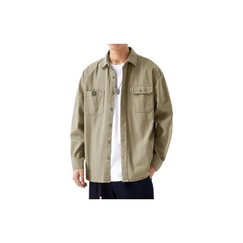 Tonlion Shirts Men Yellow
