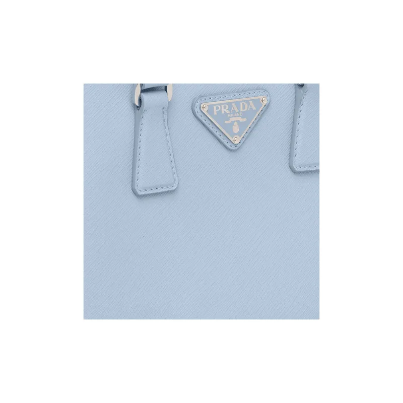 PRADA Leather Killer Bag Shoulder Bag Crossbody Bag Handbag Mini Women's Sky Blue-4