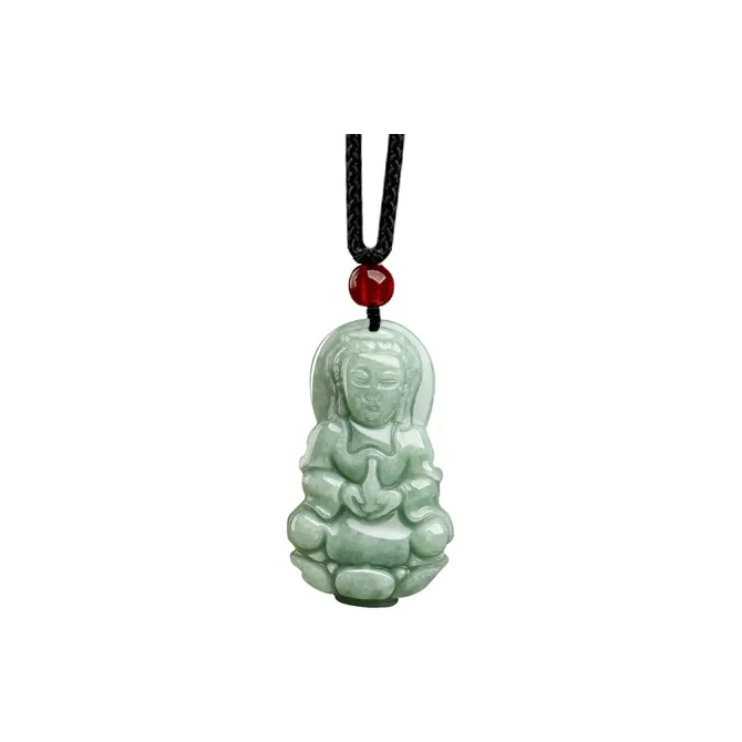 MOONS FAME Bean Type Jadeite Buddha Necklace Unisex-6