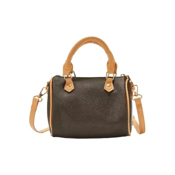 JANE KLAIN Synthetic Leather Shoulder Bag, Crossbody Bag, Boston Pillow, Handbag Regular Women's Coffee