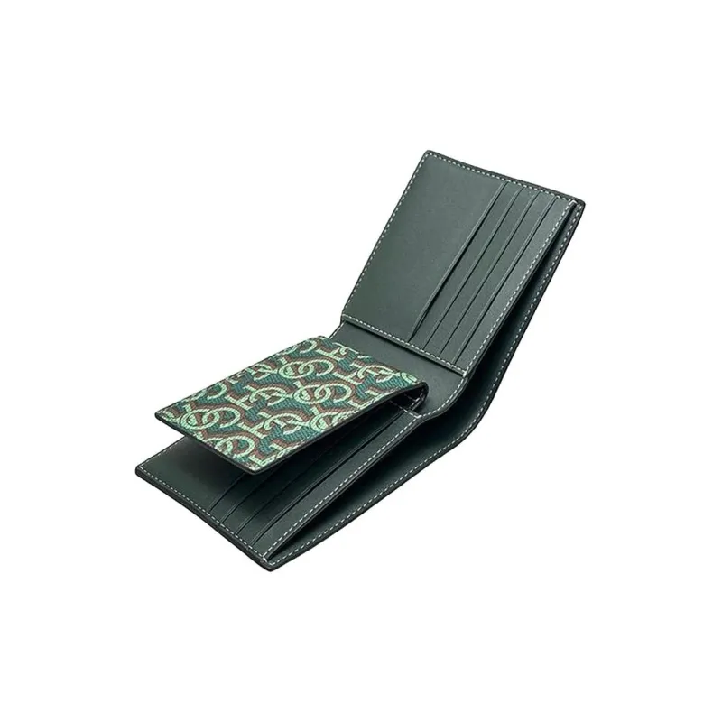 COACH 3 IN 1 Wallet Printed Coated Canvas Card Holder Wallet Men's Amazon Green-3