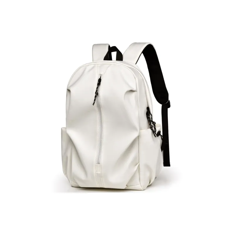MUYKUY Durable Fabric Backpack Regular Unisex Black White-8