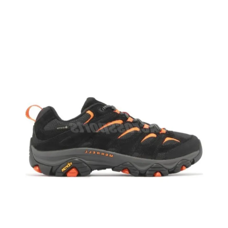 MERRELL MOAB 3 GTX Gore-Te Cushioning Wear-Resistant Low-Top Outdoor Shoes Men's Black Orange-1