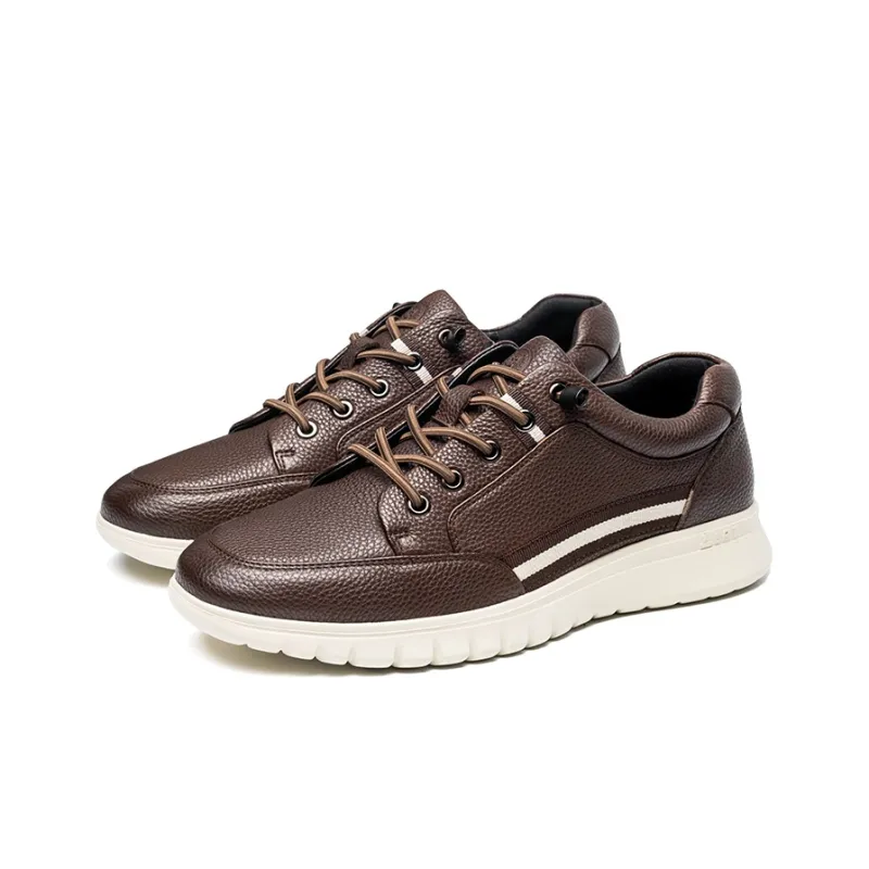 LAORENTOU Casual Shoes Men Low Top Black/Brown-8