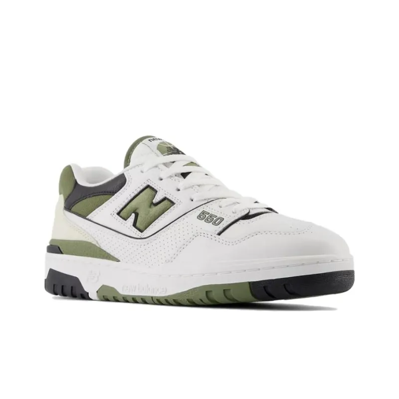 New Balance 550 White Dark Olivine-2