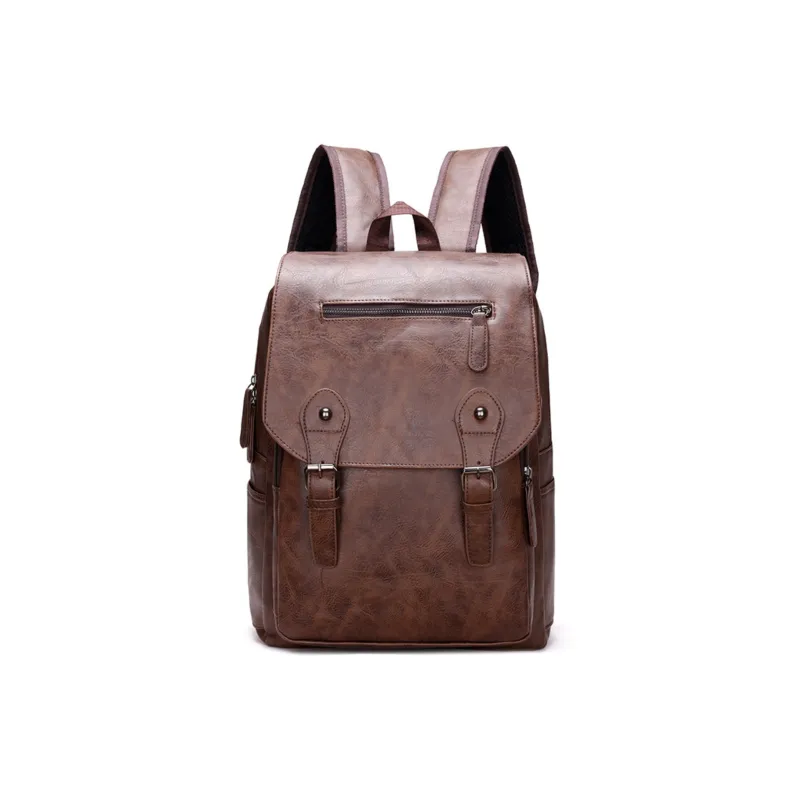 Slazenger PU Laptop Backpack Regular Men's Black/Dark Brown/Light Brown-3