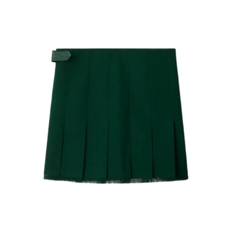 Burberry Pleated Frayed Edge Mini Skirt-6