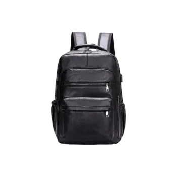 Slazenger PU Backpack Regular Unisex Black/Dark Brown/Light Brown