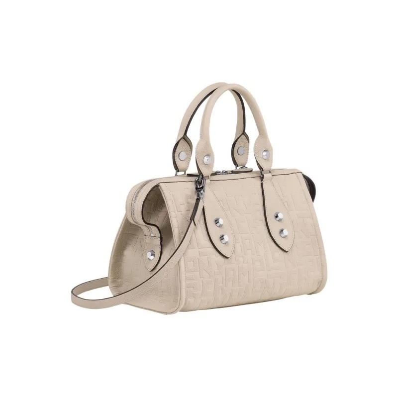 LONGCHAMP La Voyageuse Large Cow Leather Shoulder Bag Crossbody Bag Handbag Women's Pink White-1