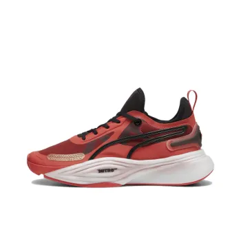 PUMA Pwr Nitro Slip Resistant Low Top Training Shoes Men's Red Black