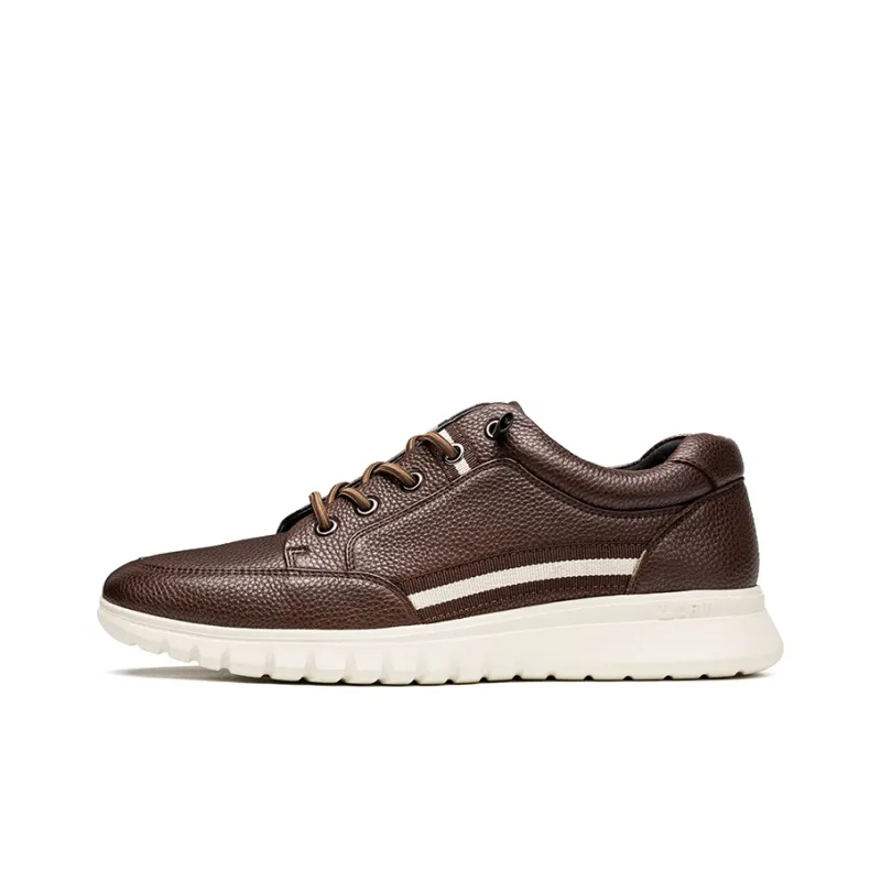 LAORENTOU Casual Shoes Men Low Top Black/Brown-6