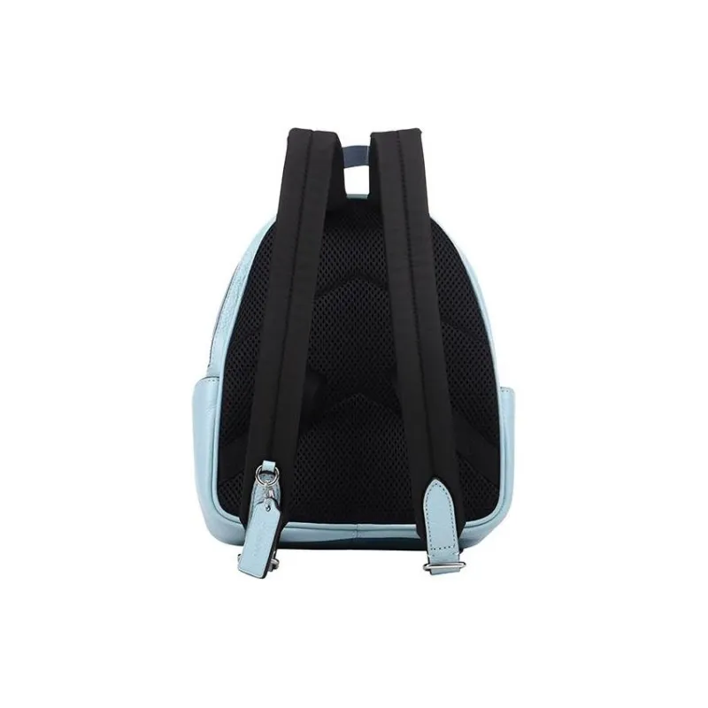 COACH Court Pebbled Leather Backpack Trumpets Women's Light Blue-3