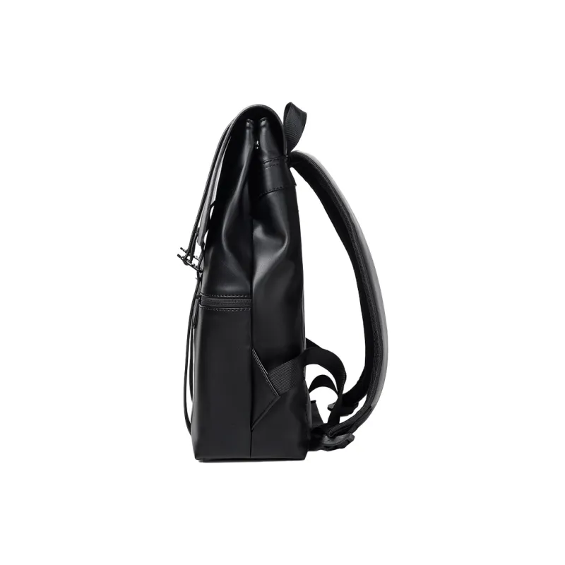 MUYKUY PU Leather Patchwork Backpack Regular Unisex Galaxy Gray/Black-6