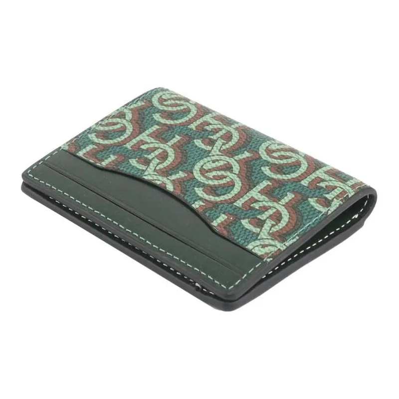 COACH 3 IN 1 Wallet Printed Coated Canvas Card Holder Wallet Men's Amazon Green-5