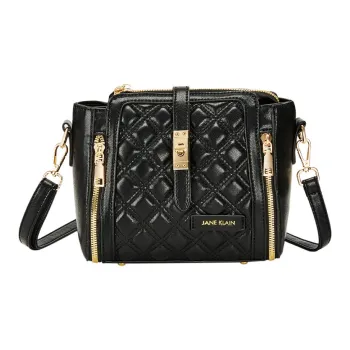 JANE KLAIN Synthetic Leather Shoulder Bag, Crossbody Bag, Handbag Regular Women's Black/White