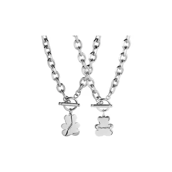 MAGICPOLE Titanium Steel Necklaces Unisex Silver