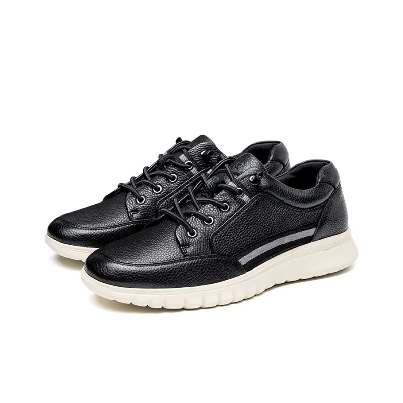 LAORENTOU Casual Shoes Men Low Top Black/Brown-2