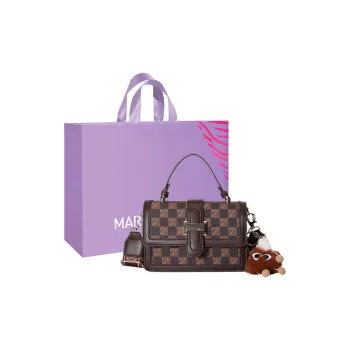 MARKANGARO PU Small Square Bag, One Shoulder Handbag Regular Women's Coffee/Light Brown