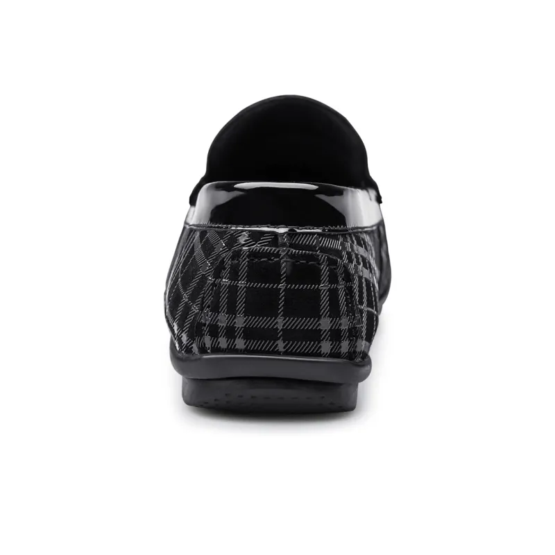 Mansion bull Gommino Loafers Unisex Black/Red-3
