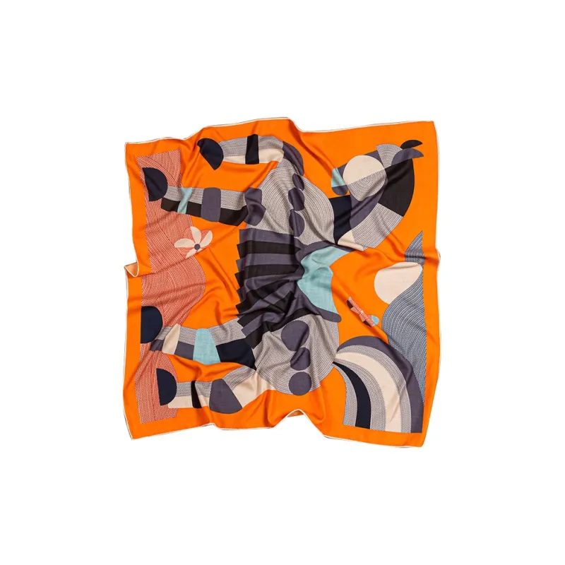 SILKUEEN Wool, Mulberry Silk Scarves Unisex-2