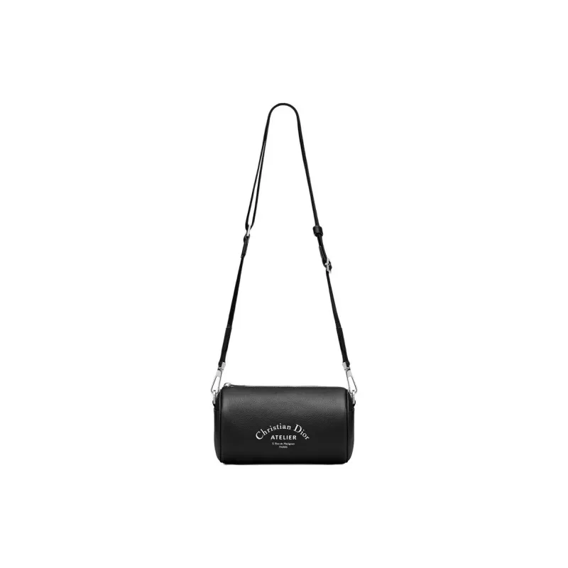 DIOR Grained Cow Leather Cylinder Bag Shoulder Bag Crossbody Bag Regular Men's Black-3