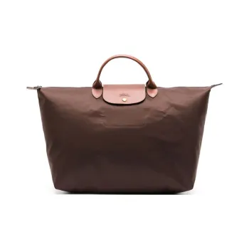 LONGCHAMP Recycled Canvas Canvas Bag Handbags Small Size Women's Ebony