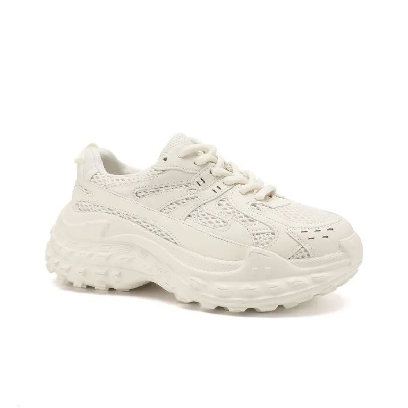 D:FUSE SCANDINAVIA Wear-Resistant Breathable Lightweight Height Increasing Low-Top Chunky Sneakers Women's-12