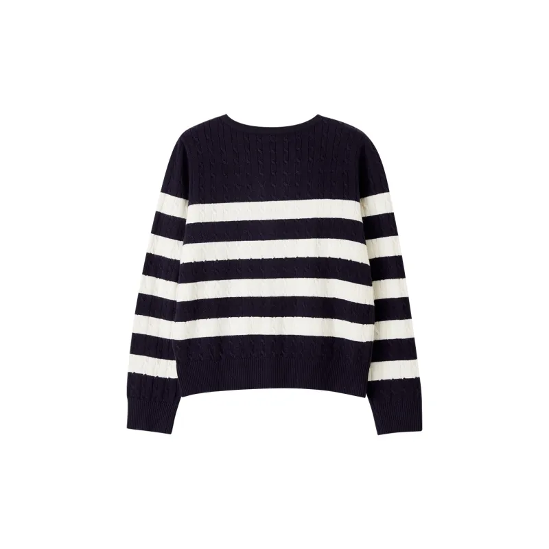 XIANGYING Sweater Women's Navy Blue-1