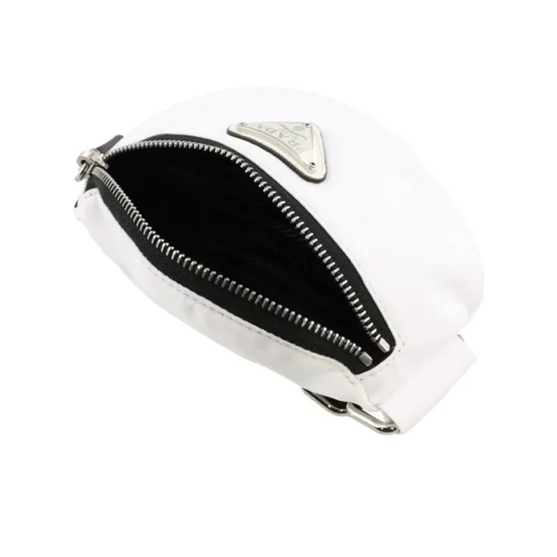 PRADA Nylon Coin Purses Wallets Men's White-4
