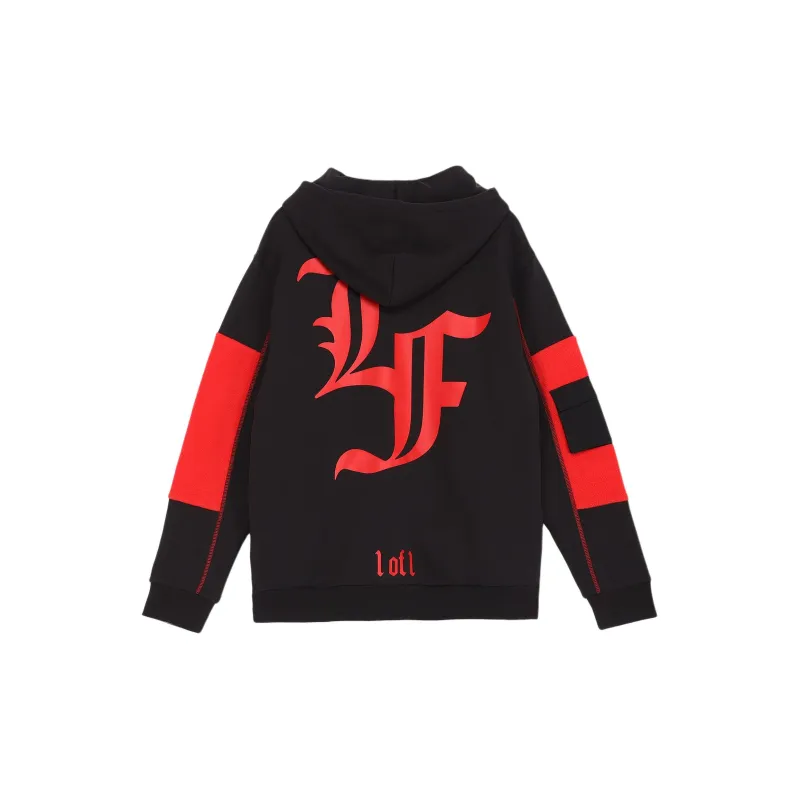 PUMA HOOPS X LAFRANCE Collaboration Series Sweatshirt Men's Black-Eternal Red-1